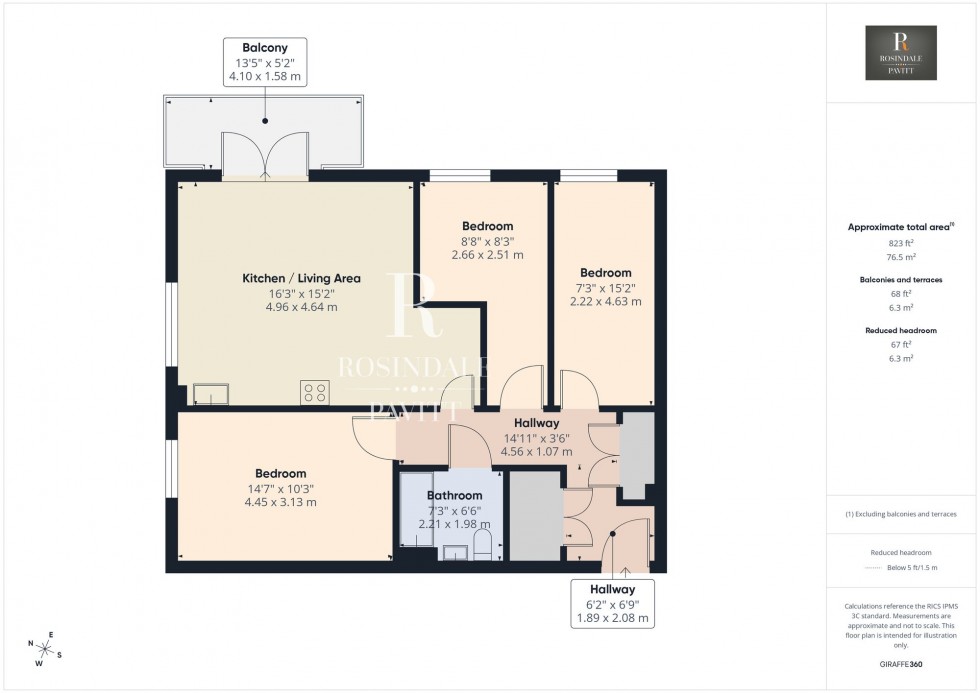 Floorplan for Rayon Close, Seam Court, SM6