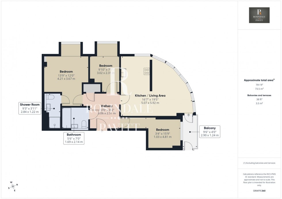 Floorplan for Manor Road, Arc Apartments, SM6