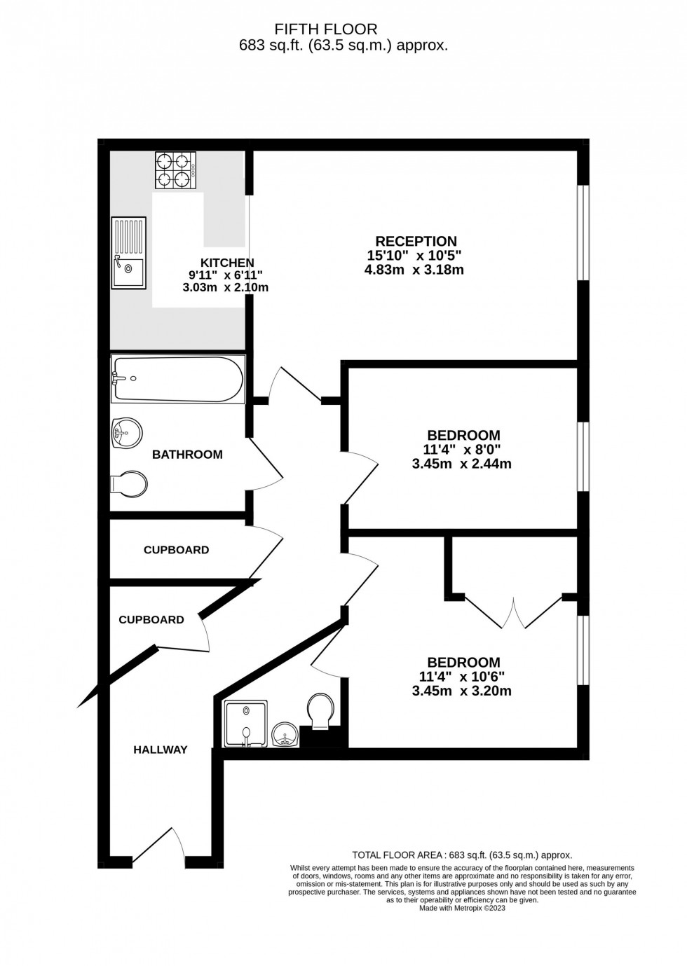 Floorplan for Melbourne Road, Salisbury House, SM6