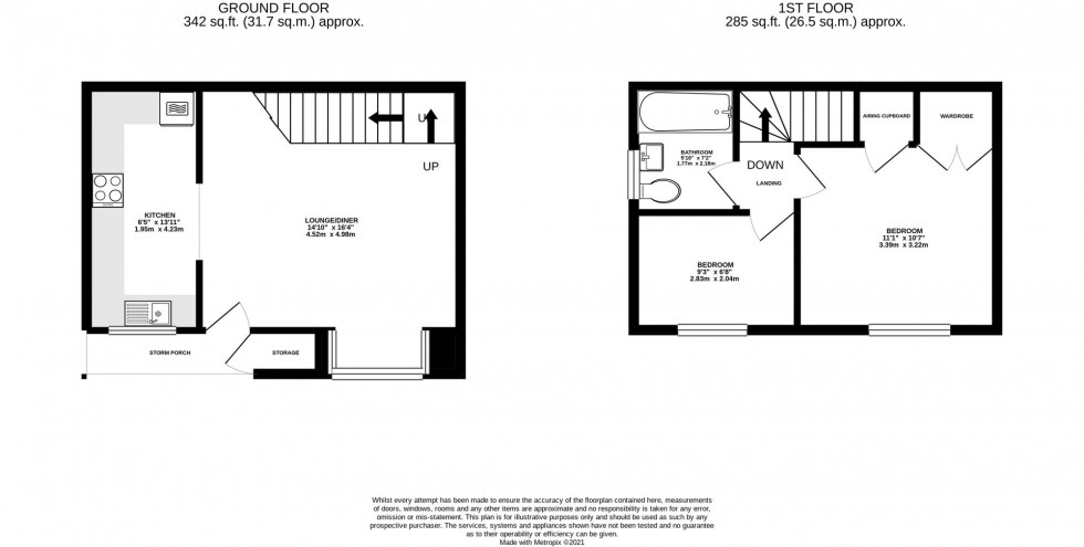Floorplan for Whelan Way, Wallington, SM6