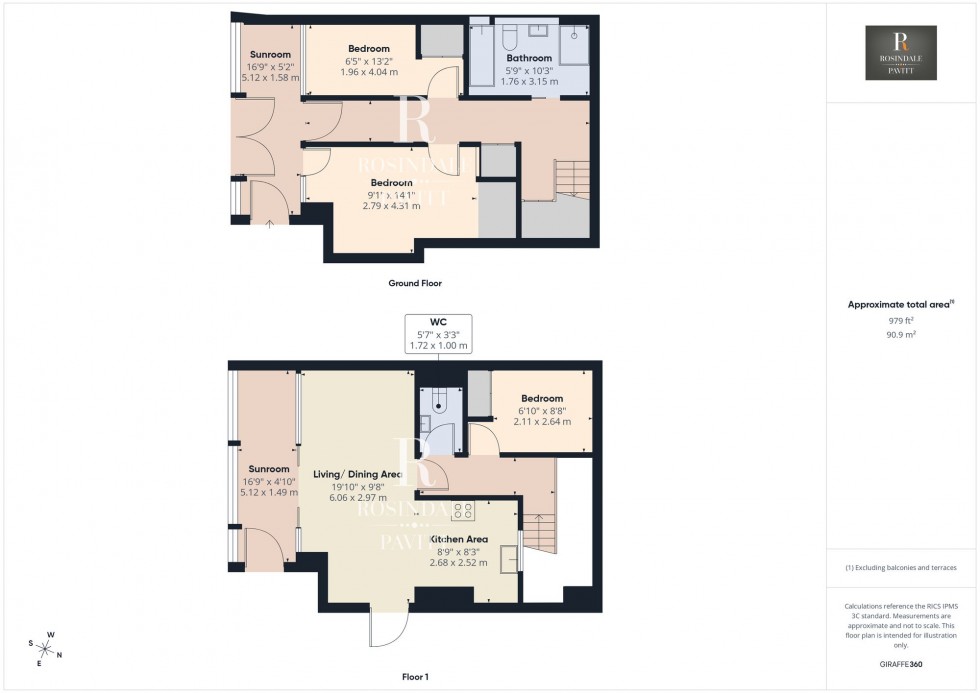 Floorplan for Dunster Way, Wallington, SM6