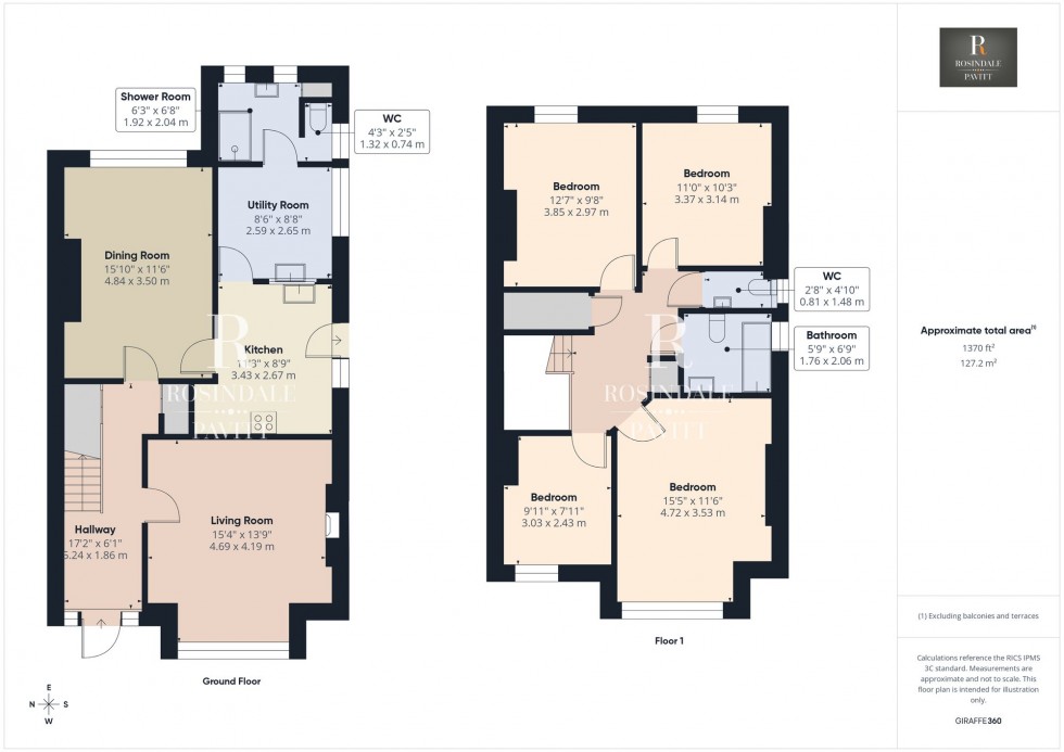 Floorplan for Blenheim Gardens, Wallington, SM6