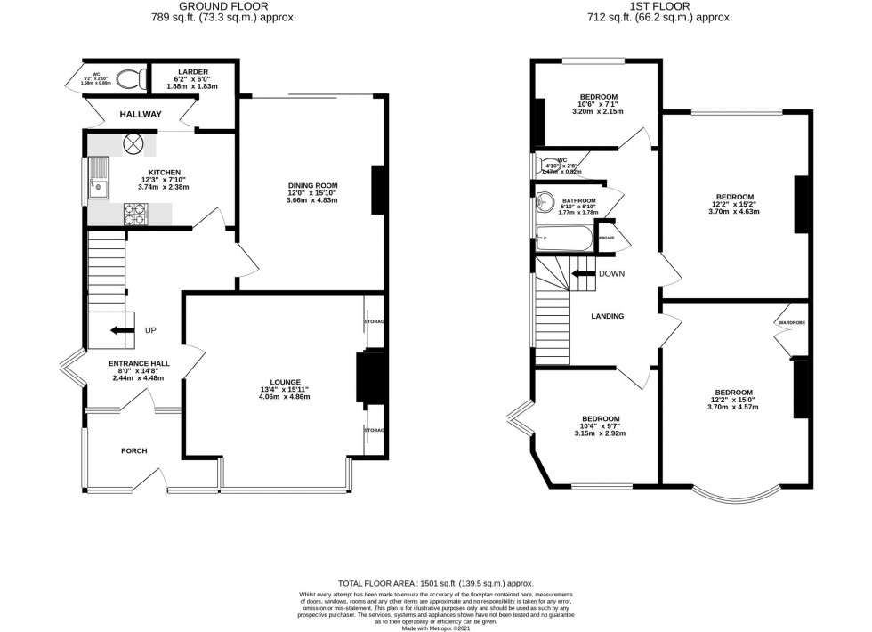 Floorplan for Woodcote Road, Purley, CR8