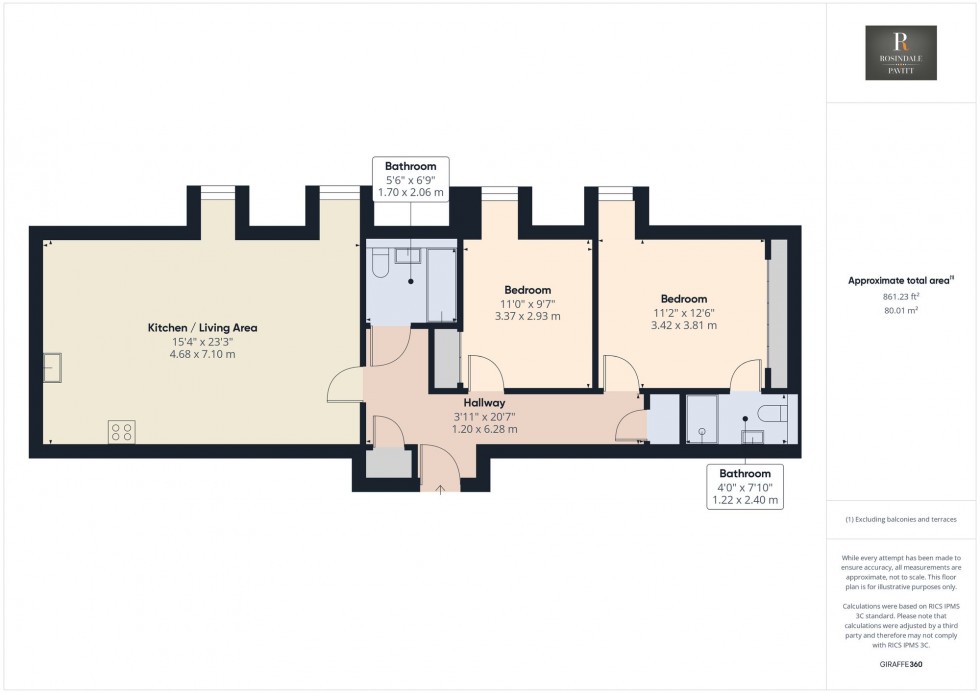Floorplan for Damson Way, Marigold Court, SM5