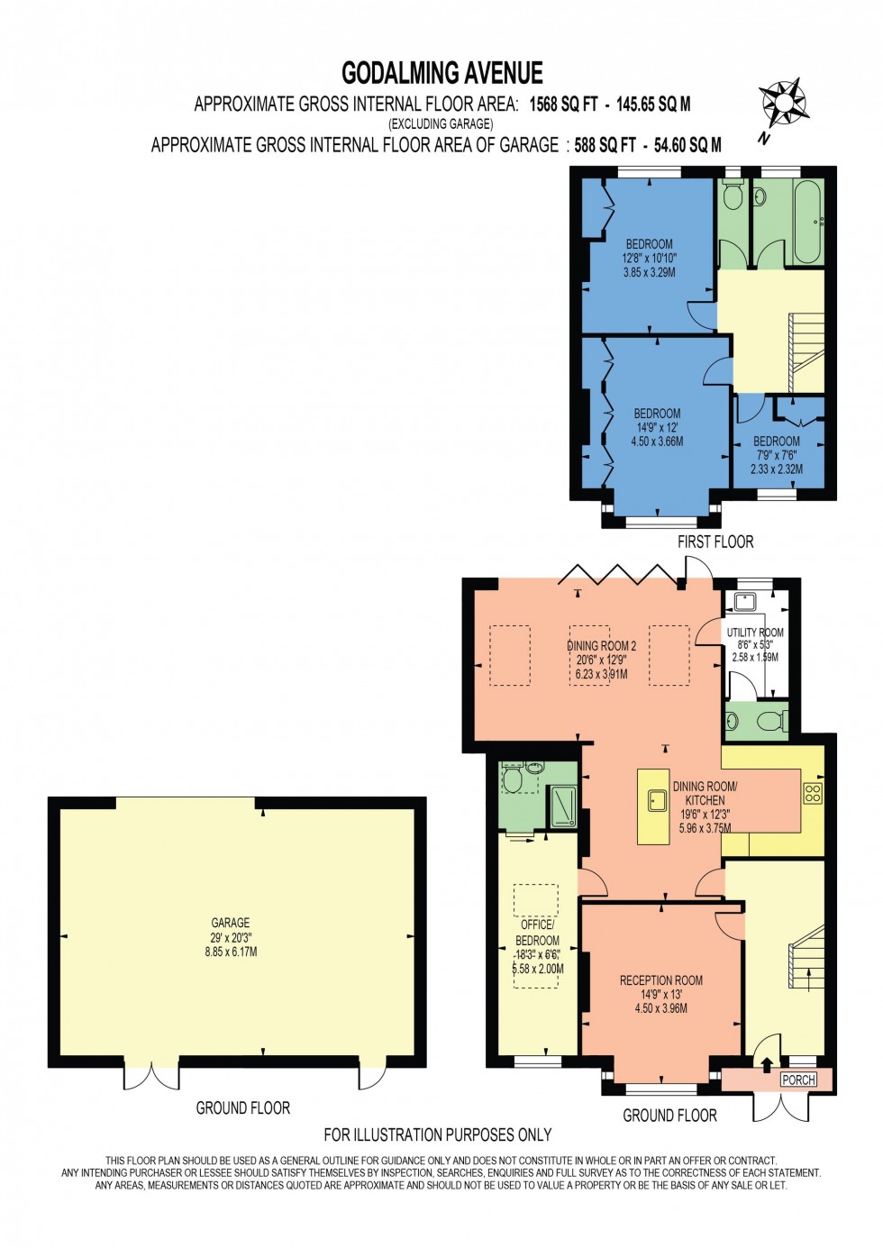 Floorplan for Godalming Avenue, Wallington, SM6