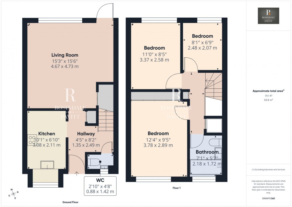 Floorplan for Woodcote Road, Wallington, SM6