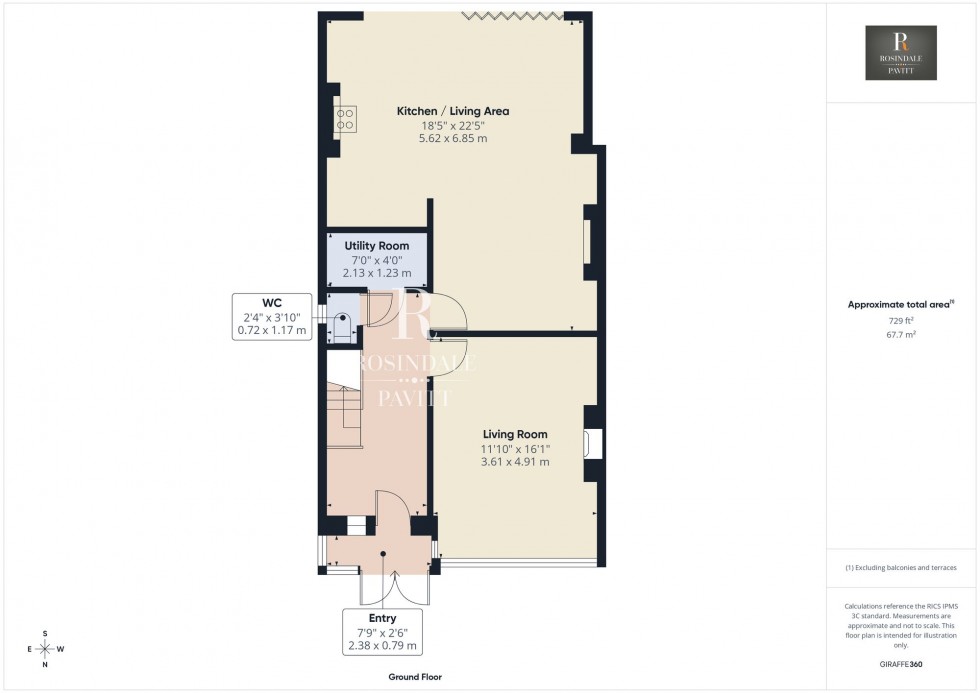 Floorplan for Godalming Avenue, Wallington, SM6